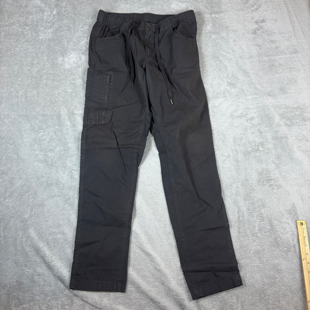 BYLT Pants Mens M (Fits 28x30) Everyday Pant‎ Slim Tapered Cargo Black Stretch